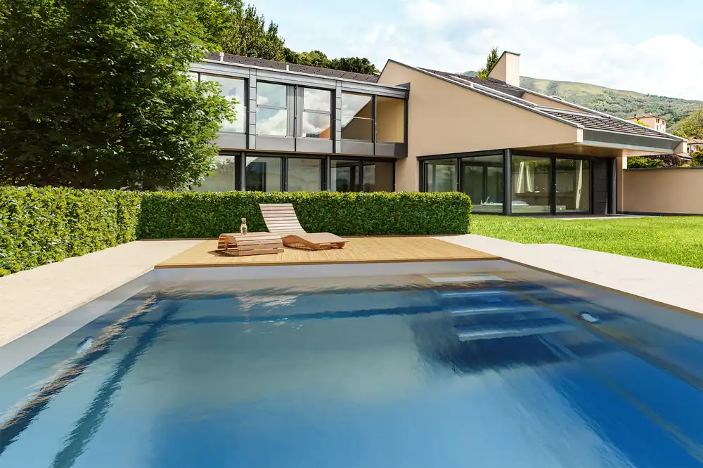 Echt Edelstahlpool kaufen Skimmerpool Profi 3,5x9x1,5 m