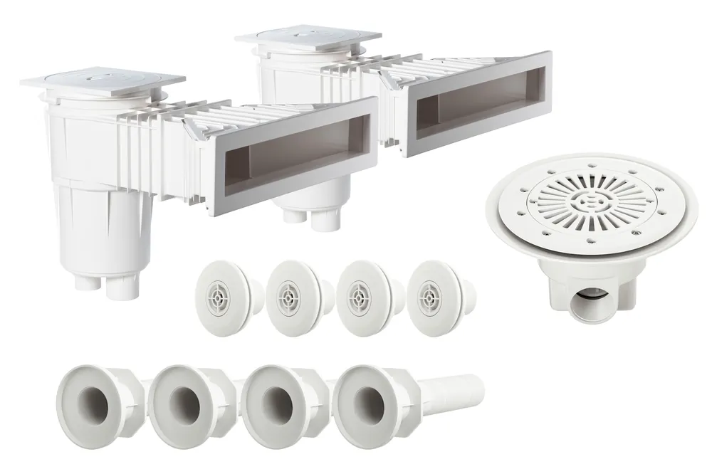 Preisknaller Astralpool Kunststoff-Einbauteileset Slim für Pools bis 4x9 m