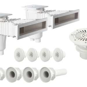 Highlight Astralpool Kunststoff-Einbauteileset Slim farbig bis 4x9 m Weiß