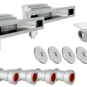 Edelstahl Einbauteile Set Slim bis 4 x 9 m Rabatt
