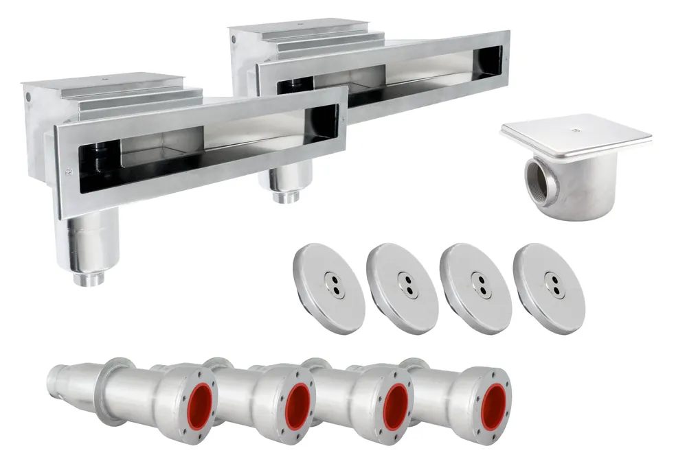 Edelstahl Einbauteile Set Slim bis 4 x 9 m Rabatt