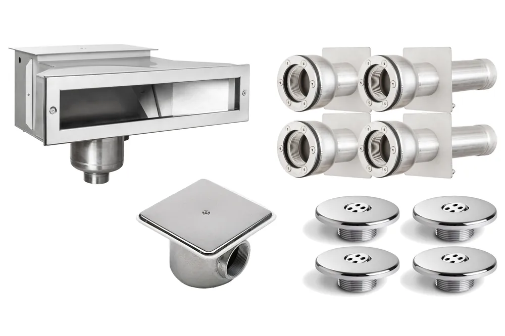 Markenprodukt V4A INOX Edelstahl Einbauteile Set Einbauteileset 1