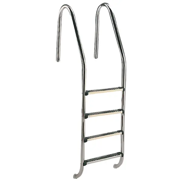 Einbauleiter Classic V2A weite Holmausladung 													 																																																																																											4 Stufen, bis 1,50 m Markenprodukt