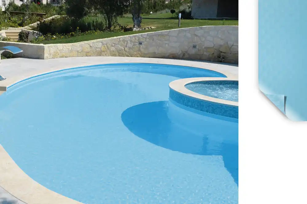 Neu Im Sortiment ELBE Supra Schwimmbadfolie Hellblau, 25,00 m, 2,00 m