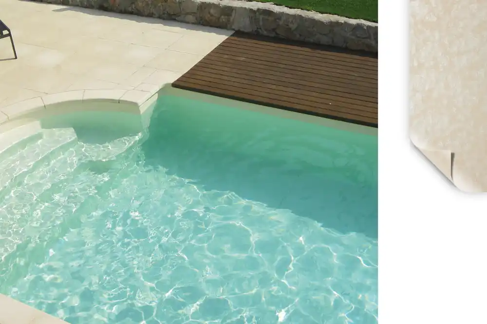 ELBE Pearl Schwimmbadfolie Sand Pearl, 25,00 m Direkt Vom Hersteller