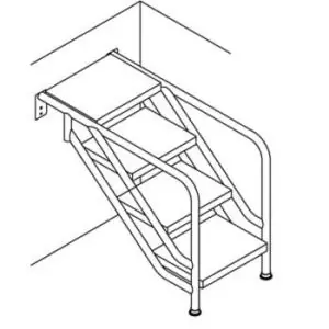 Treppenunterteil MIAMI 8 Stufen, Kunststoffstufen Schnäppchen