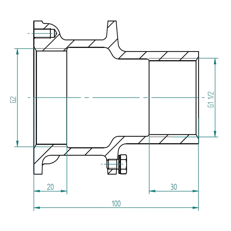 Sale Lahme Wanddurchführung 													 																																																																																																																																																																																																																																																																																																																																																																																																																																																																																																													G1 1/2 IG x G1 1/2 IG, 															Fliesenbecken, 															300 mm, 															Rotguß