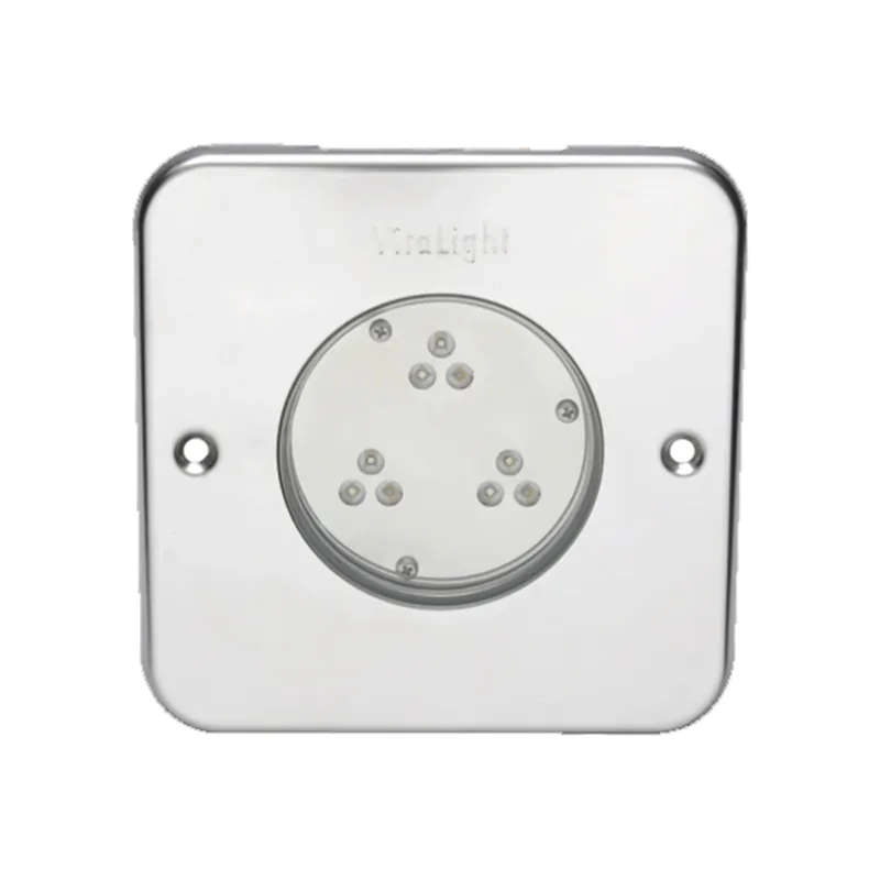 Schneller Versand Lahme VitaLight 24V DC Power LED 2.0 UWS-Einsatz d=146/150mm quadratisch, Warmweiß, Rotguß, 9 Power Leds