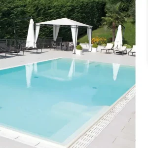 Zertifiziert ELBE Elite Trittschutzbahn Schwimmbadfolie Arctic White, 3 m