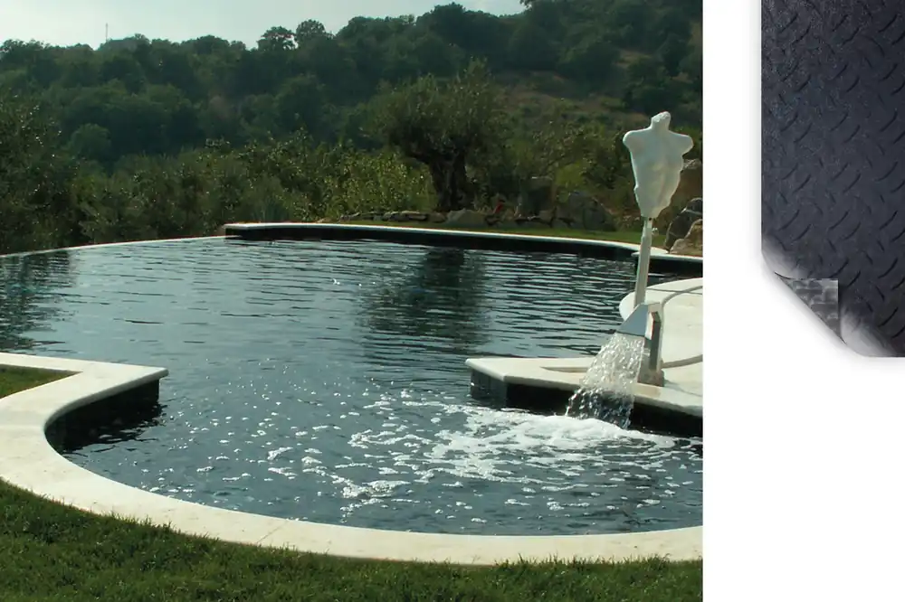 ELBE Elite Trittschutzbahn Schwimmbadfolie Black Stone, 8 m Angebot