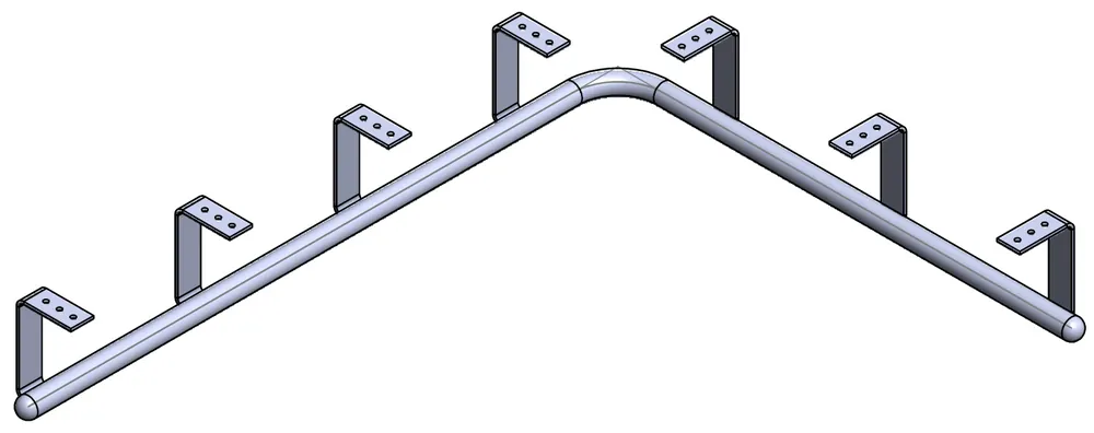 Aktuell Rohrbahn Jäger PRO 250 12 cm, 1200 x 1700 mm, links gekurvt