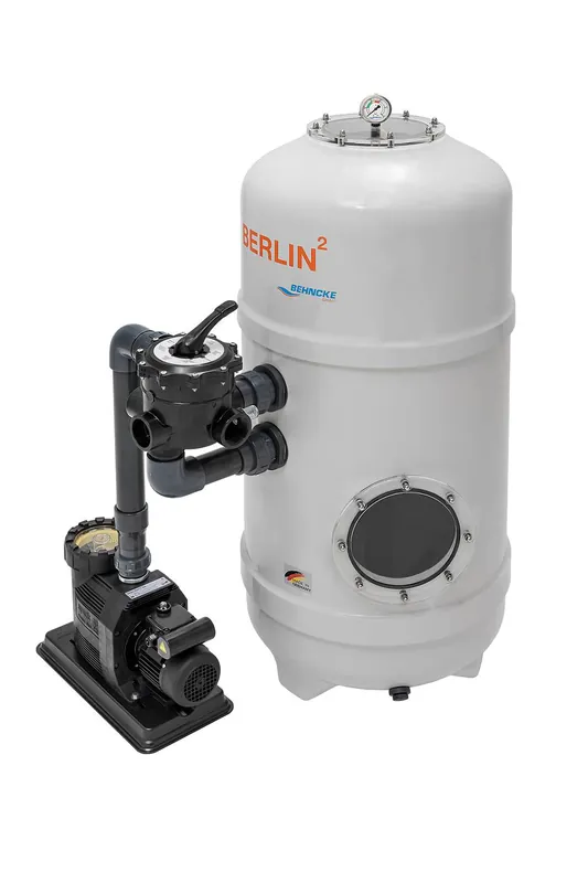 Behncke Hochschicht Filteranlage Berlin mit 6-Wegeventil, 750 mm, Deluxe 25 400 V Neuheit