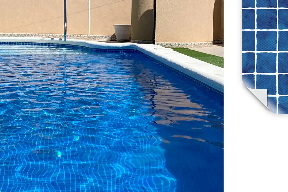 ELBE Supra Print Schwimmbadfolie Mosaik Azur, 25,00 m Garantierte Lieferung
