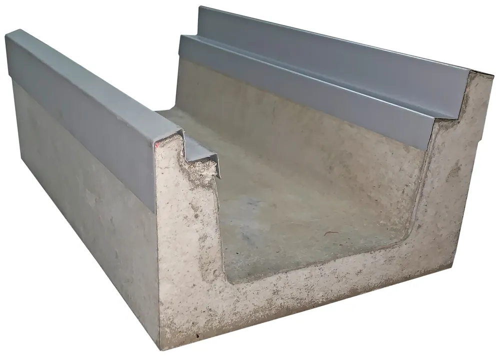 Abverkauf Überlaufrinnensystem B250/300 mm für Roste 245/250 mm 5 Stk., 3,5 m, 5,0 m, Rinnenrost weiß