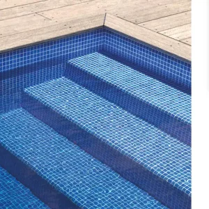 Angebot Poolfolie 3D Schwimmbadfolie 20x1,65 m Mosaik Light Blue