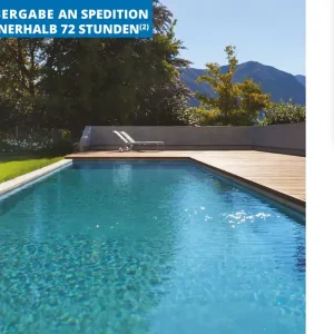 Billig Poolfolie Expert Schwimmbeckenfolie Premium acrylversiegelt Anthrazit, 2,05 m