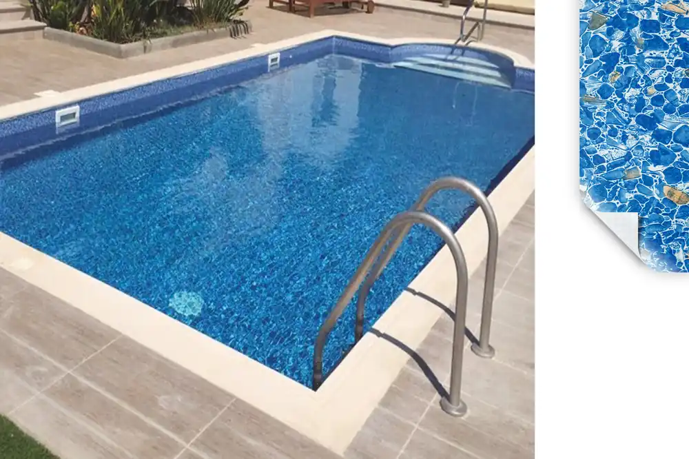 Neu Im Sortiment Primefol 3K Dekor-Schwimmbadfolie 25x1,65 m Ocean Stone