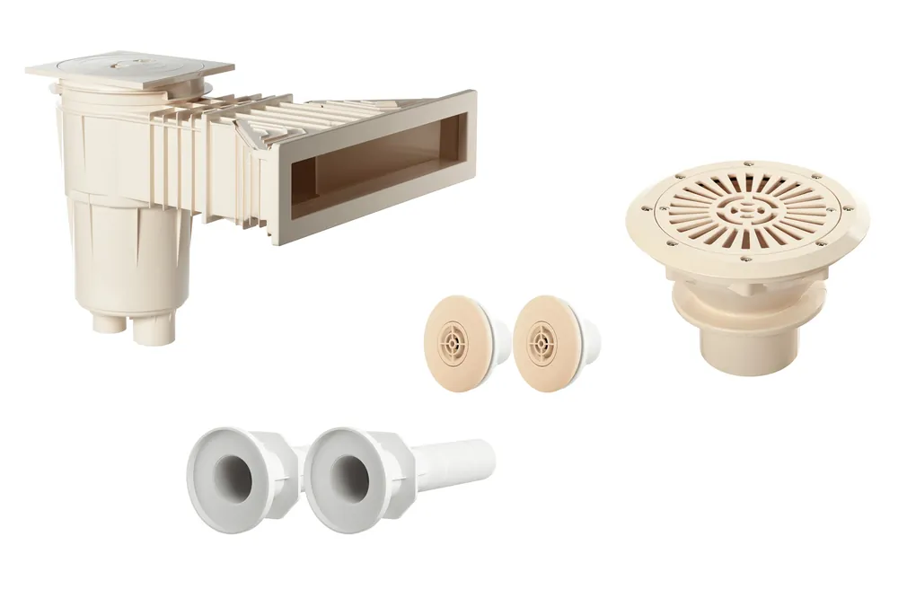 Astralpool Kunststoff-Einbauteileset Slim farbig bis 3x6 m Sand / Beige Mega-Angebot