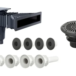 Astralpool Kunststoff-Einbauteileset Slim farbig bis 3,5x7 m 													 																																																																																											Anthrazit Markenware