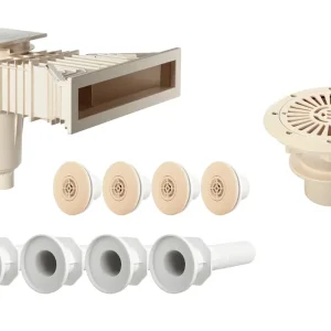 Astralpool Kunststoff-Einbauteileset Slim farbig bis 3,5x7 m Sand / Beige Begrenztes Angebot