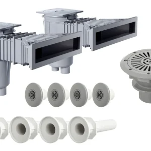 Neue Kollektion Astralpool Kunststoff-Einbauteileset Slim farbig bis 4x9 m Hellgrau