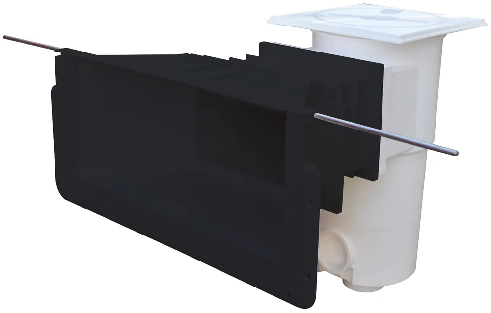 Direkt Vom Hersteller Aquareva Überlaufskimmer SL119 farbig große Saugöffnung verlängert Schwarz