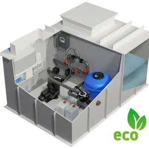 Knallerangebot Technikschacht mit ECO Umschaltung für Überlaufbecken Technikpaket Chlor XL