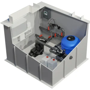 Preisreduziert Technikschacht PP Skimmerbecken inkl. Technik 													 																																																																																											Technikpaket Chlor