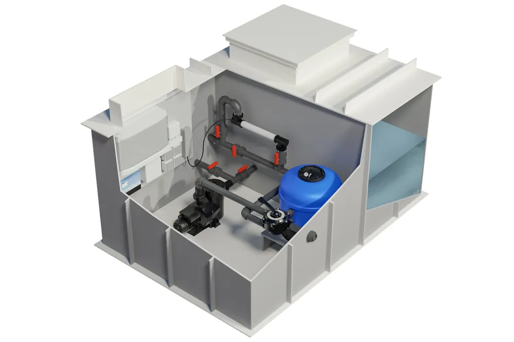 Aktuell Technikschacht PP Überlaufbecken inkl. Technik Technikpaket UV Plus