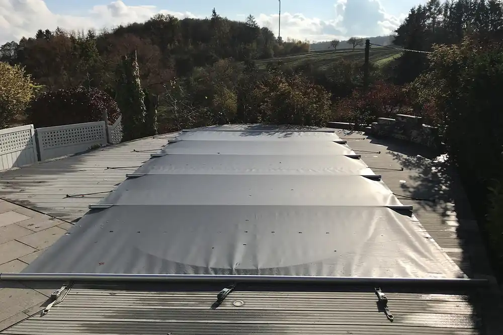 Liderpool Standard Winter Poolabdeckung 3,50 x 7,00 m, Dunkelgrau Versand Am Gleichen Tag