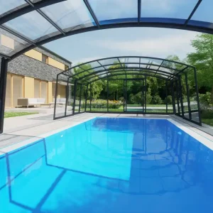 Albixon Casablanca Infinity Plus Schwimmbeckenüberdachung A Clear Anthrazit DB703 Neu Im Sortiment