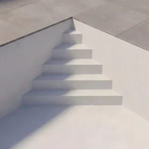 Upper Class Pooltreppe Ecktreppe 45° für Folienpools 3,5 m, Sitzbank rechts Billig