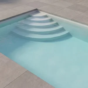 Markenware Poolistep Pooltreppe für Styroporpools Römische Treppe, 4 Stufen