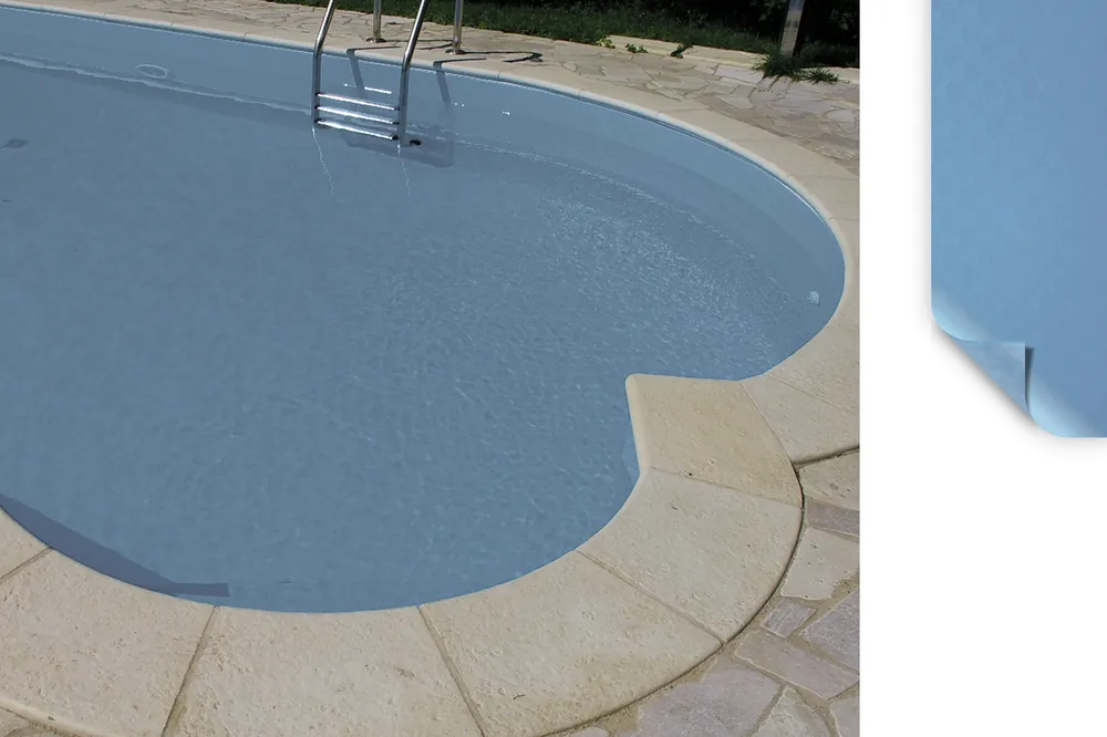 Angebot ELBE Supra Schwimmbadfolie Taubenblau, 25,00 m, 1,65 m