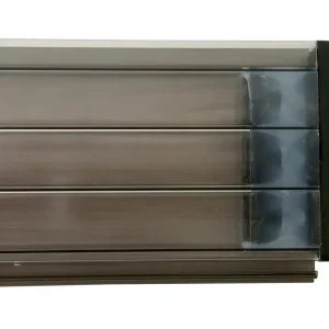 Poolabdeckung Rollladen TIXIT – Lamellenabdeckung aus PVC & Polycarbonat 4,0 x 9,0 m, Kristallbraun, Polycarbonat L69 Preiswert