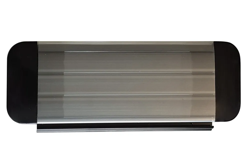 Top-Preis Poolabdeckung Rollladen TIXIT – Lamellenabdeckung aus PVC & Polycarbonat 3,5 x 7,0 m, Silberschwarz, Polycarbonat L69