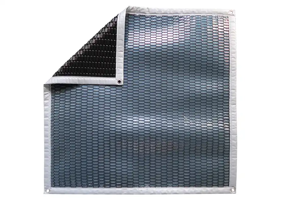 Direktkauf Pool Solarfolie Luftpolsterabdeckung - Wärmeschutz & Verdunstungsschutz 3,5 x 8,0 m, Alveolar Schwarz