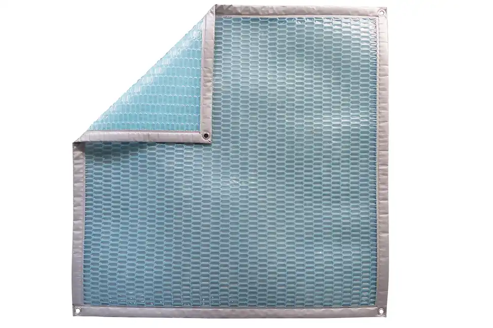 Markenware Pool Solarfolie Luftpolsterabdeckung - Wärmeschutz & Verdunstungsschutz 4,0 x 8,0 m, Alveolar Blau Transluzent