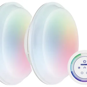 Neue Kollektion LED Leuchtmittel PAR56 RGB Poolbeleuchtung – LumiPlus Plug & Play 2 Lampen + Fernbedienung