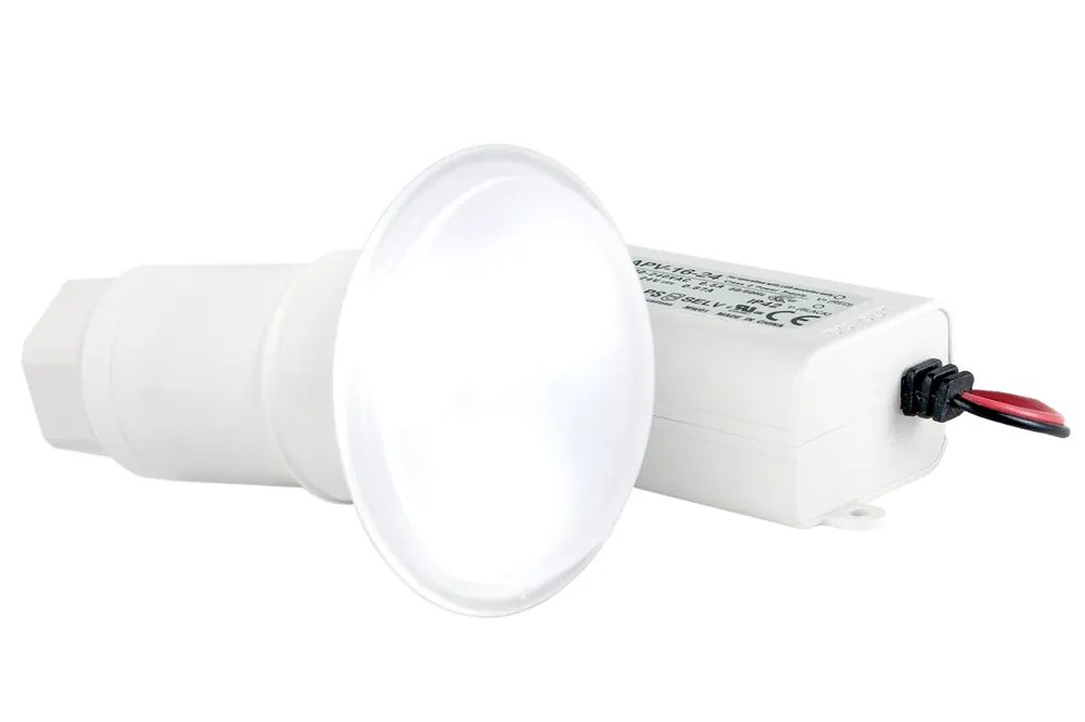 Bestpreis Mini LED Poolbeleuchtung für Stufen und Nischen – LumiPlus FlexiMini On Off DC 24V, Weiß, Stufen