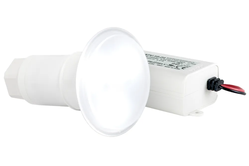 Mini LED Poolbeleuchtung für Stufen und Nischen – LumiPlus FlexiMini On Off DC 24V, Weiß, Wand Must-Have