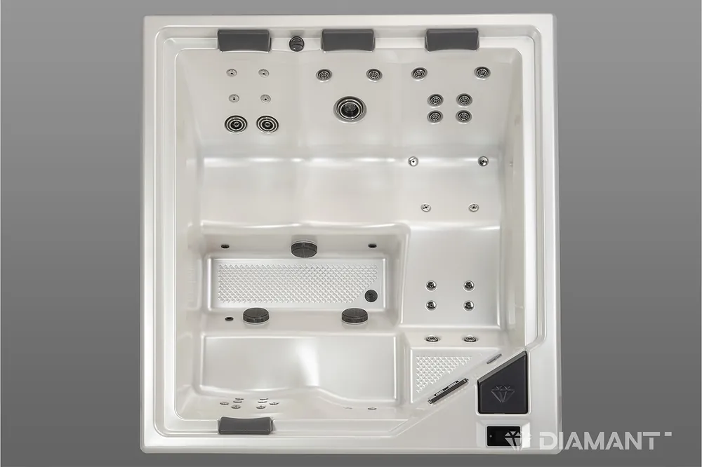 Outdoor Whirlpool 4-5 Personen – Diamant SPARK Familien-Jacuzzi Pro, Dunkelgrau, Gypsum Ausverkauf