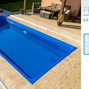 Expressversand GFK Pool Fenix 6,0 x 3,0 x 1,2 Rechteck Glasfaser Becken