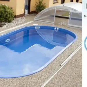 Echt GFK Pool Ikaros 6,0 x 3,0 x 1,4 Oval Glasfaser Becken