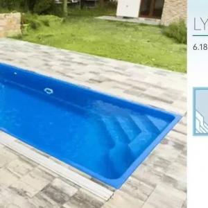 GFK Pool Lyra 6,18 x 3,14 x 1,4 Rechteck Glasfaser Becken Mega-Angebot