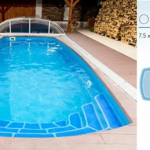 GFK Pool Orion 7,5 x 3,5 x 1,5 Rechteck Glasfaser Becken Ausverkauf