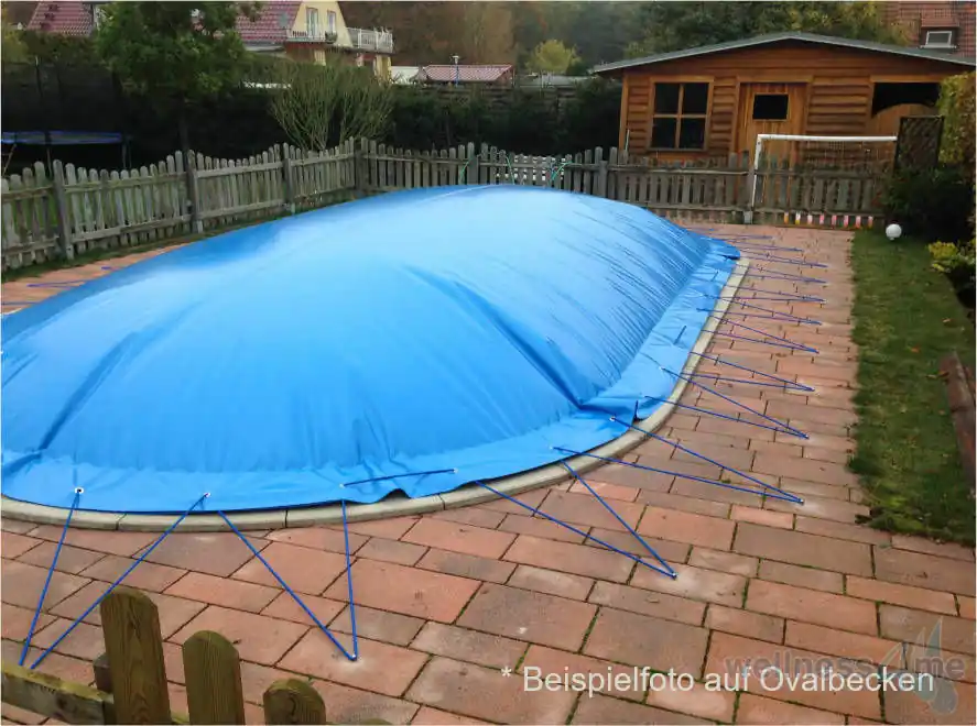 Aufblasbare Winter Poolabdeckung WelaSol achtform Letzte Chance