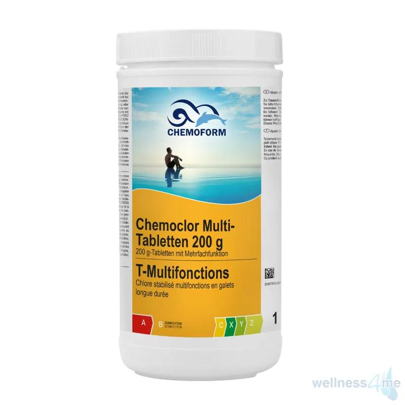 Chlor Multifunktions-Tablette 200g | langsamlöslich | Dose Beliebt