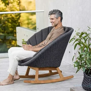 Neu Im Sortiment Designer Schaukelstuhl Peacock | Loungesessel