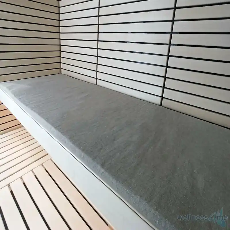 Must-Have Sauna Liegematte gepolstert Sitzkissen aus Naturleinen 120 x 60 cm, deutsche Handarbeit